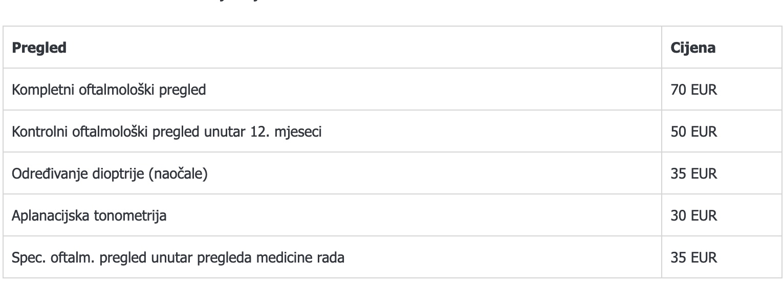 OFTALMOLOSKI PREGLED